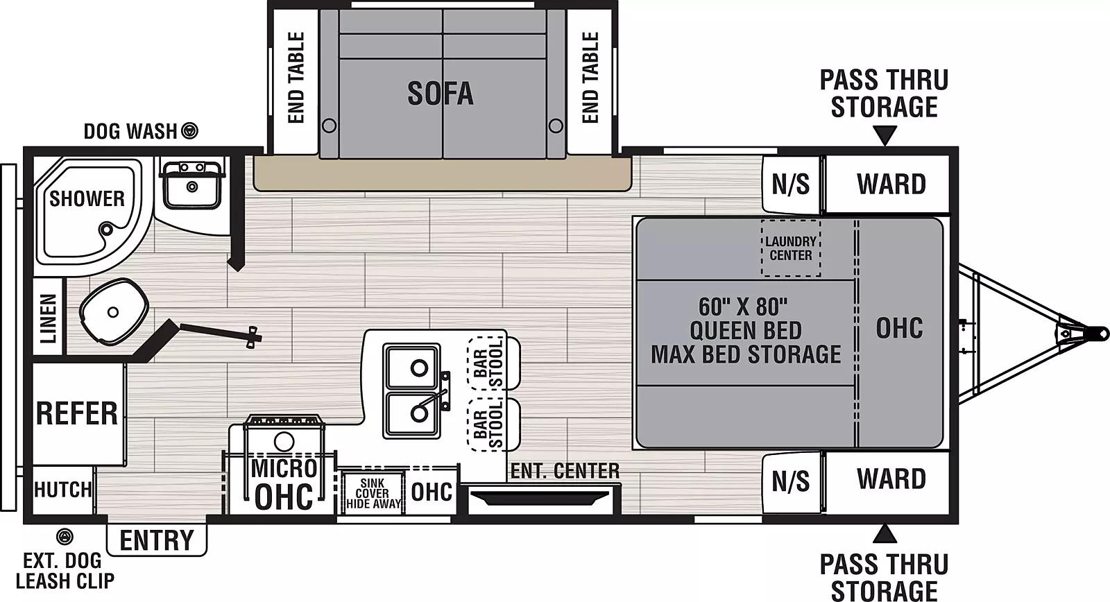 Model diagram Coachmen Northern Spirit 1943RB
