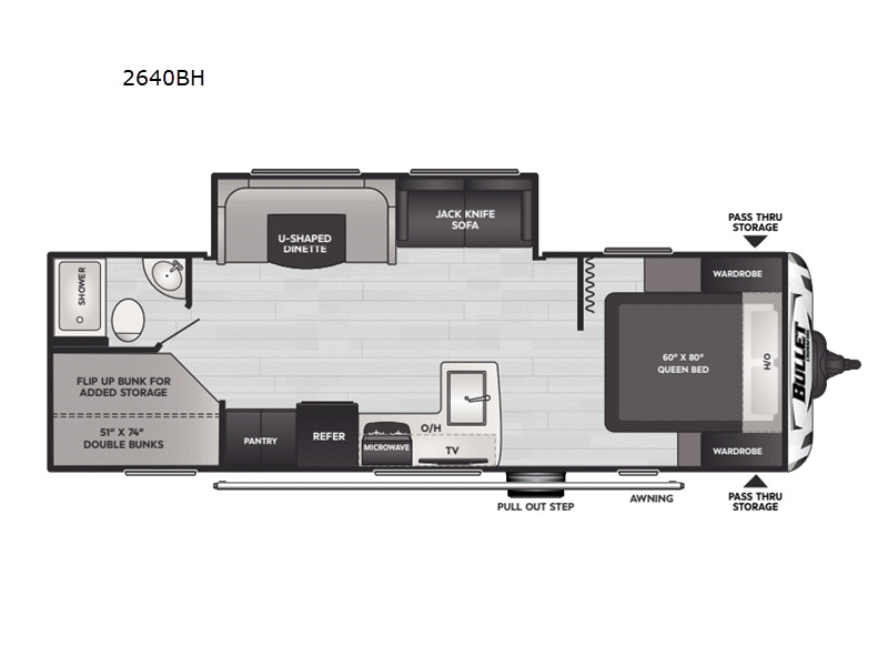 Model diagram Keystone Bullet 2640BH