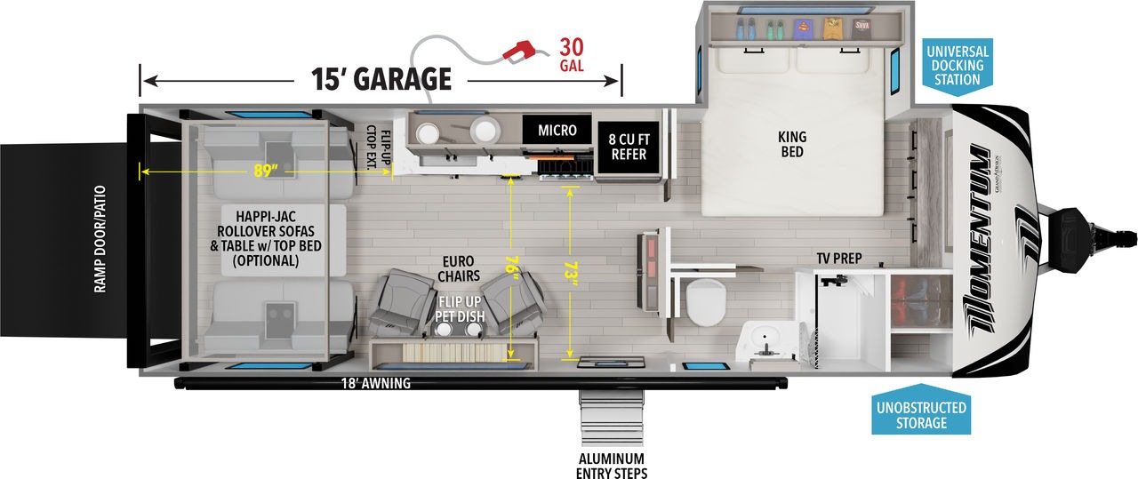 Model diagram Grand Design Momentum G-Class TT 23G