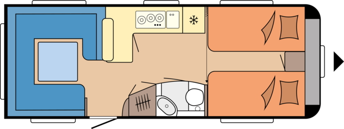 Model diagram Hobby Prestige 620 CL