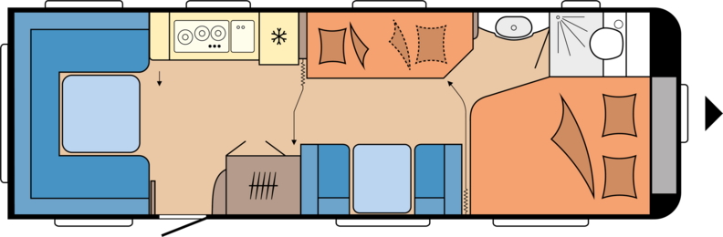 Model diagram Hobby Prestige 720 UKFe