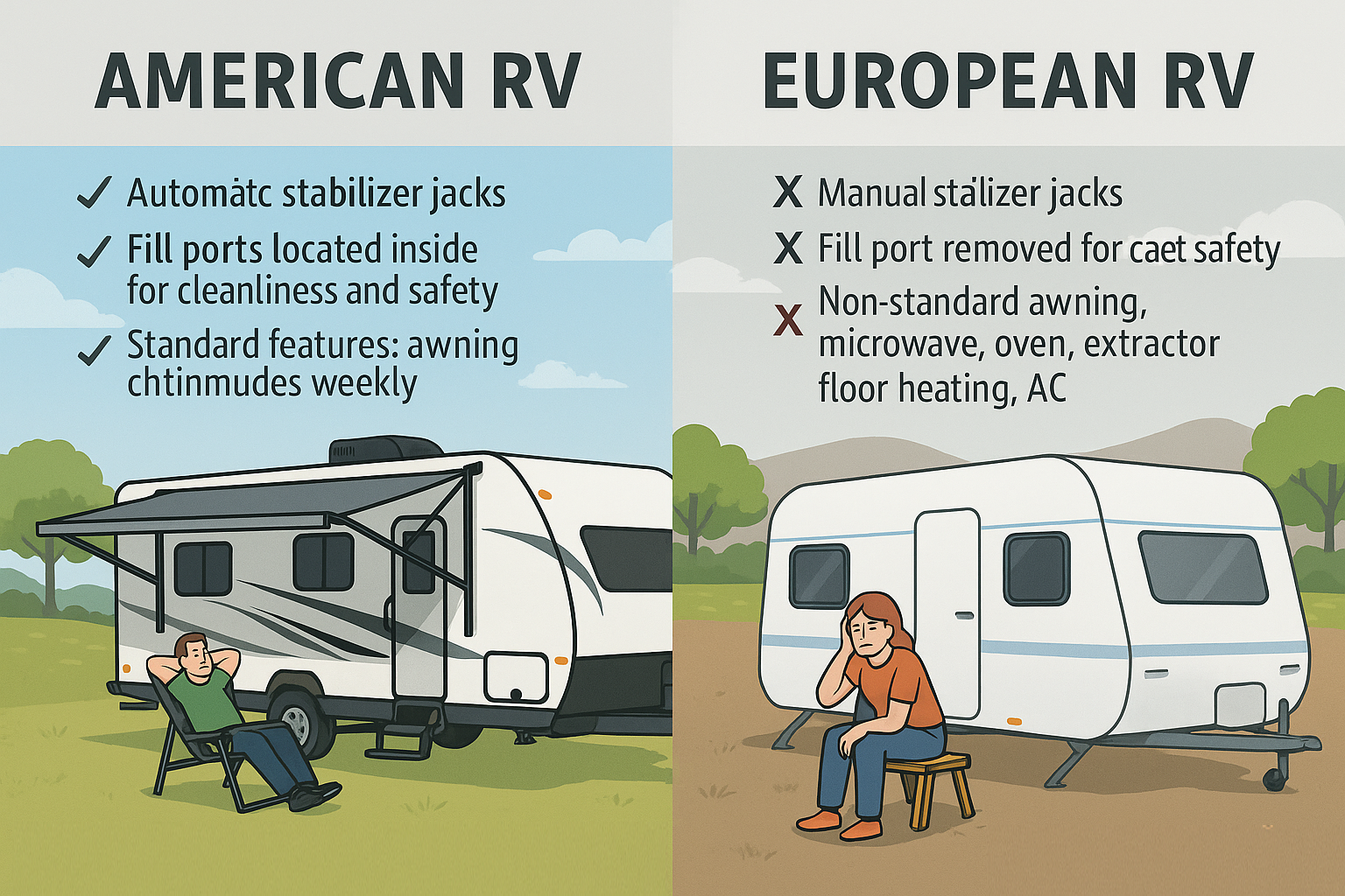 Comparison: American RV vs. EU border restrictions