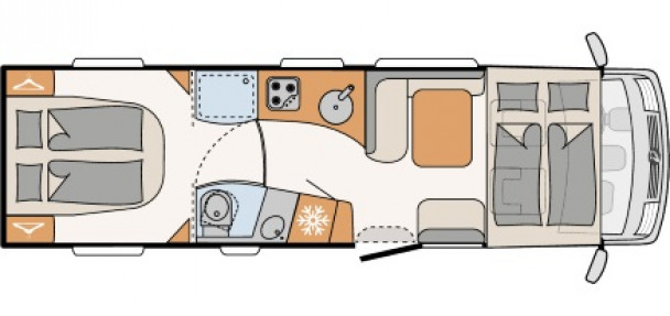 Model diagram Dethleffs Globetrotter XLi, I 7850-2 DBM