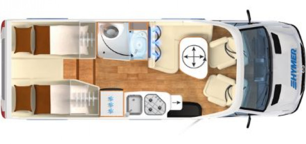 Model diagram Hymer ML-T, 570 (доп.опция 4x4 - код 696)