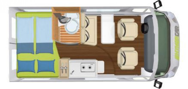 Model diagram Hymer Free, 540