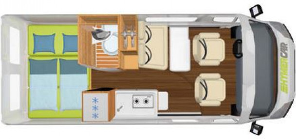 Model diagram Hymer Free, 600