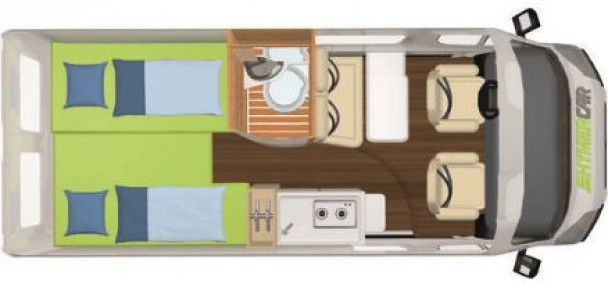 Model diagram Hymer Free, 602