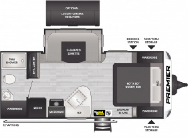 Model diagram Keystone Premier, 19FBPR