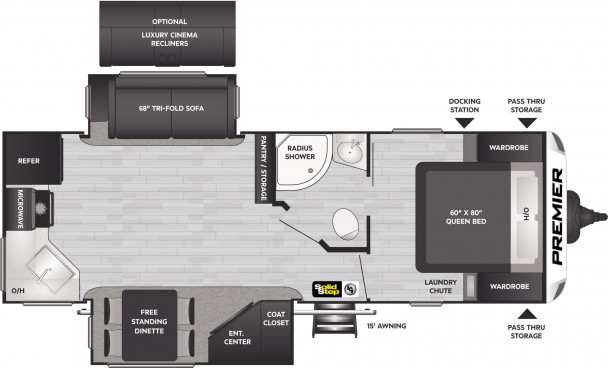 Model diagram Keystone Premier, 24RKPR