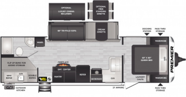 Model diagram Keystone Premier, 29BHPR