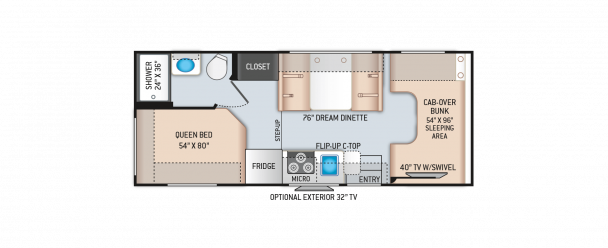 Model diagram Thor Chateau, 22E