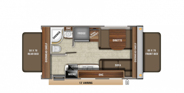 Model diagram Jayco Jay Feather, X19H