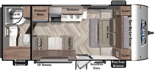Model diagram Forest River Salem Cruise Lite, 171RBXL