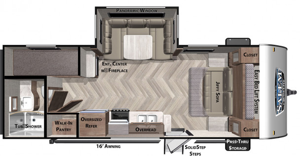 Model diagram Forest River Salem Cruise Lite, 230BHXL