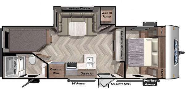 Model diagram Forest River Salem Cruise Lite, 240BHXL