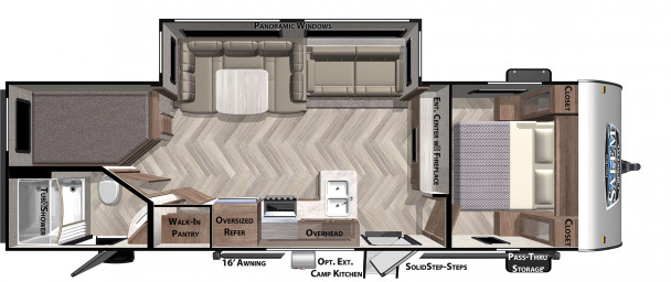 Model diagram Forest River Salem Cruise Lite, 263BHXL