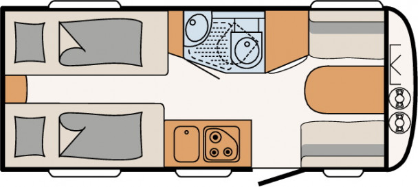 Model diagram Dethleffs C-joy, 460 LE