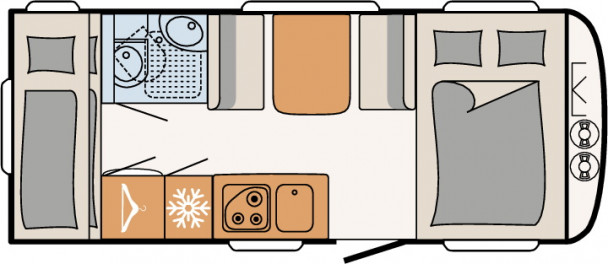Model diagram Dethleffs C-Go, 495 QSK