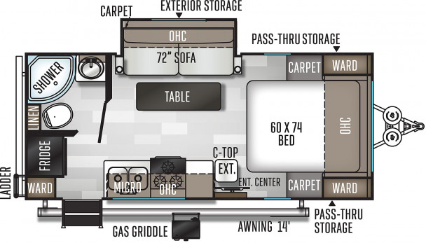 Model diagram Forest River Rockwood Mini Lite, 2109S