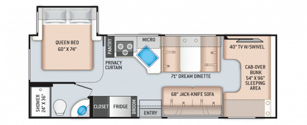 Model diagram Thor Freedom Elite, 26HE