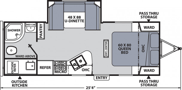 Model diagram Coachmen Apex Ultra Lite, 215RBK