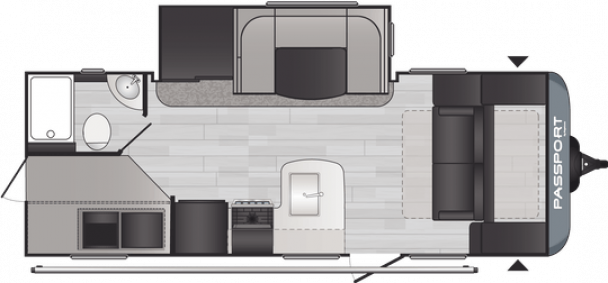 Model diagram Keystone Passport, 221BH SL