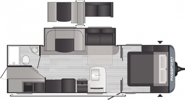 Model diagram Keystone Passport, 268BH SL
