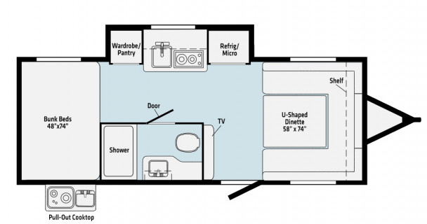 Model diagram Winnebago HIKE, H172BH