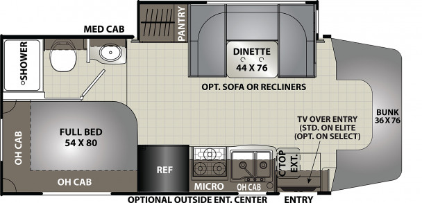 Model diagram Coachmen Prism, 24CB