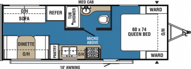 Model diagram Coachmen Clipper Ultra-Lite, 21RD
