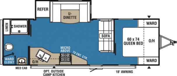 Model diagram Coachmen Clipper Ultra-Lite, 24RBS