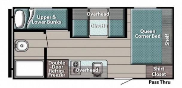Model diagram Gulf Stream Ameri-Lite, 199DD