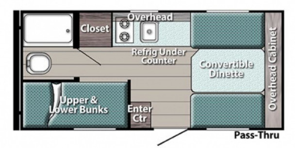 Model diagram Gulf Stream Ameri-Lite, 16BHC