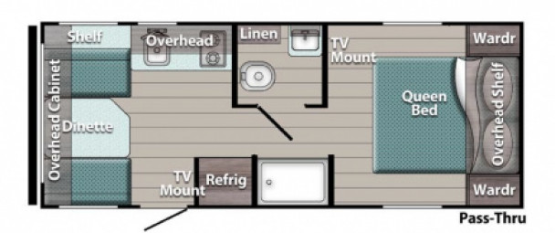 Model diagram Gulf Stream Ameri-Lite, 19RD