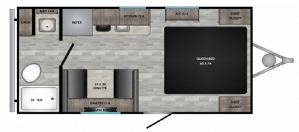 Model diagram CrossRoads Zinger Lite, ZR18RB