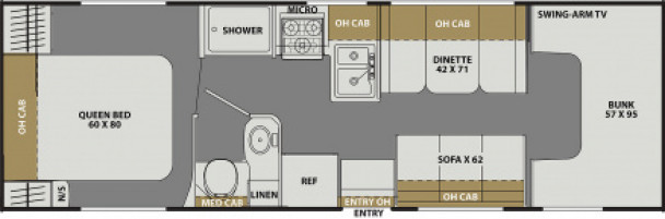 Model diagram Coachmen Freelander, 27QBF