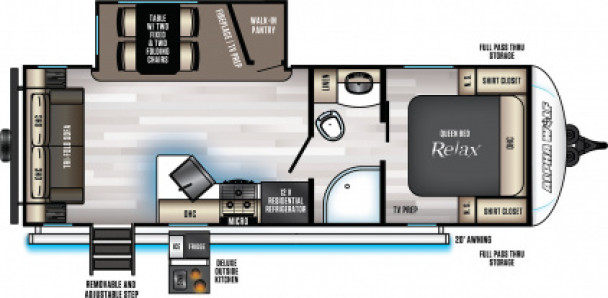 Model diagram Forest River Alpha Wolf, 23RD-L
