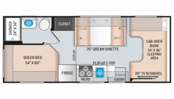 Model diagram Thor Freedom Elite, 22HEC