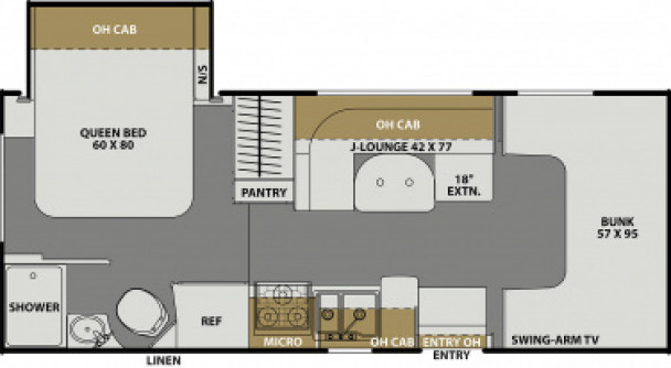 Model diagram Coachmen Freelander, 21RS