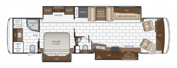 Model diagram Newmar Ventana, 3709