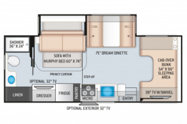 Model diagram Thor Chateau, 25M