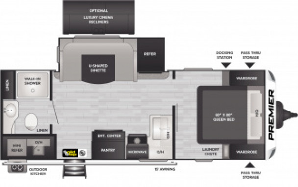 Model diagram Keystone Premier, 23RBPR