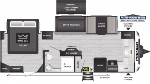 Model diagram Keystone Premier, 25FKPR