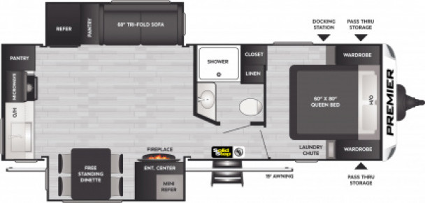 Model diagram Keystone Premier, 25RKPR