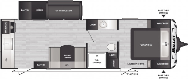 Model diagram Keystone Bullet Crossfire, 2500RK