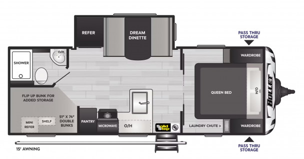 Model diagram Keystone Bullet Crossfire, 2290BH