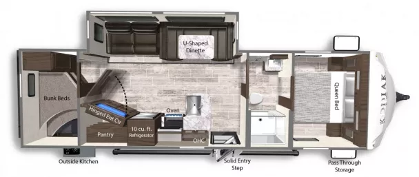 Model diagram Dutchmen Kodiak Ultra-lite, 296BHSL