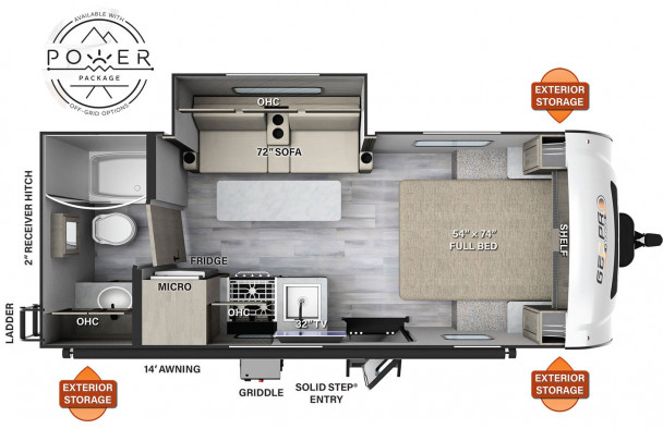 Model diagram Forest River Rockwood Geo Pro, G20FBS