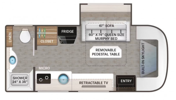 Model diagram Thor Compass, 23TE
