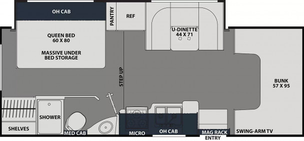 Model diagram Coachmen Leprechaun, 230FS